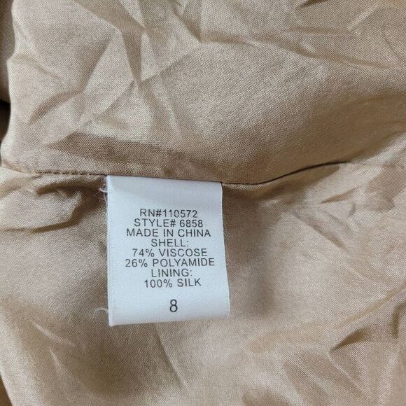 Twelfth Street by Cynthia Vincent bronze gold metallic dress strapless corset mi - Picture 13 of 14